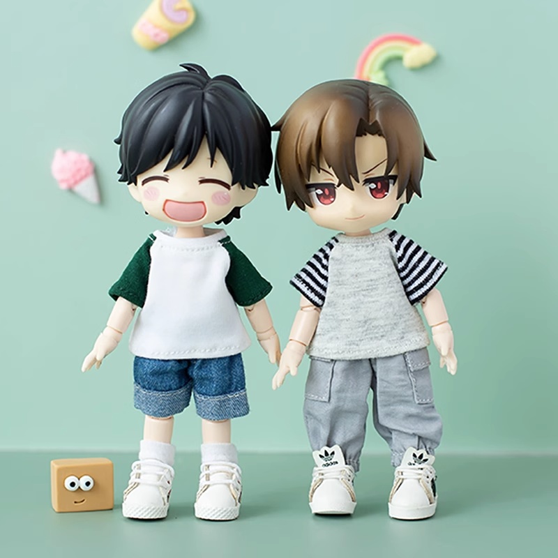 切り替えデザインTシャツ 単品 オビツ11服