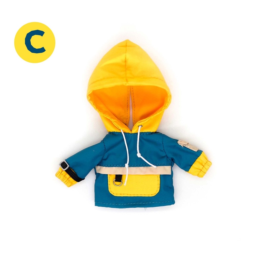 4つの色 切り替えデザインフード付きジャケット単品 オビツ11服