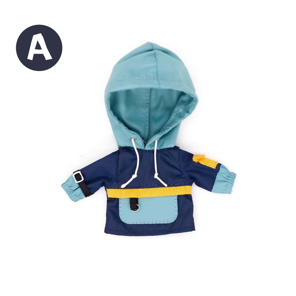 4つの色 切り替えデザインフード付きジャケット単品 オビツ11服