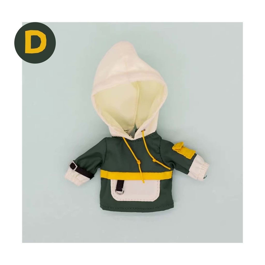 4つの色 切り替えデザインフード付きジャケット単品 オビツ11服