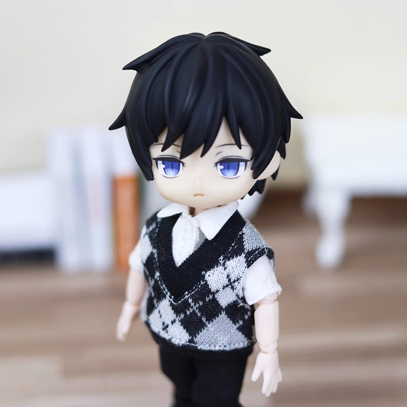 5つの色 学院風Vネックノースリーブ 単品 オビツ11服