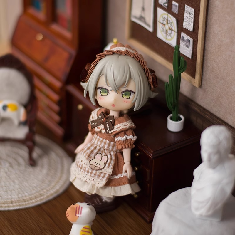 ウサギのメイド服 お洋服セット オビツ11服