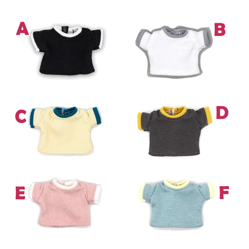 6色 切り替えデザインTシャツ 単品 オビツ11服