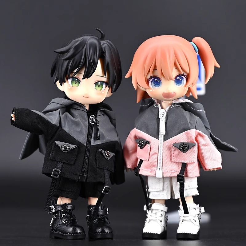 4色 切り替えデザインフード付きジャケット単品 オビツ11服