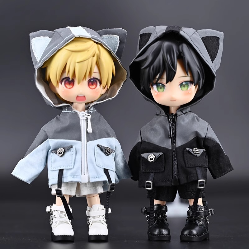 4色 切り替えデザインフード付きジャケット単品 オビツ11服