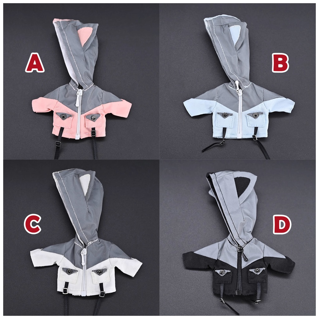 4色 切り替えデザインフード付きジャケット単品 オビツ11服