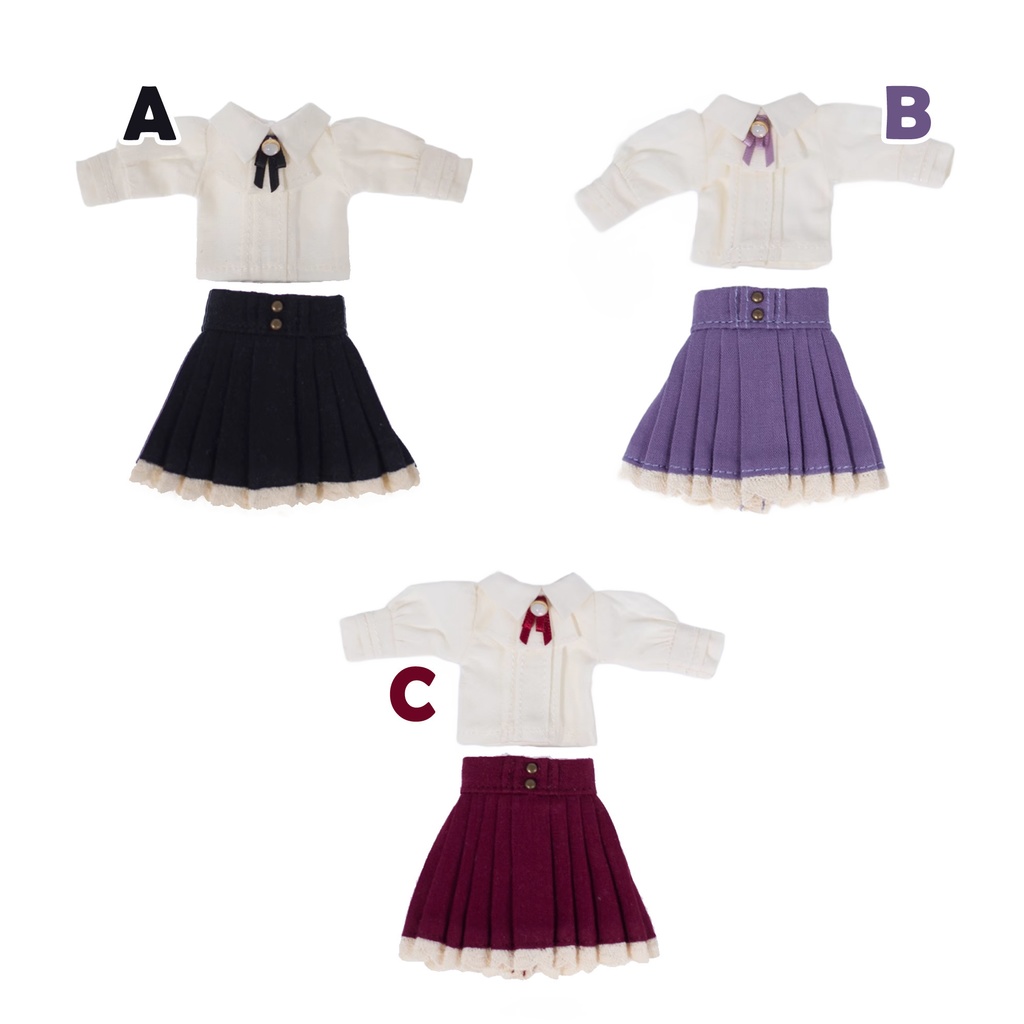 6色 学院風お洋服セット オビツ11服