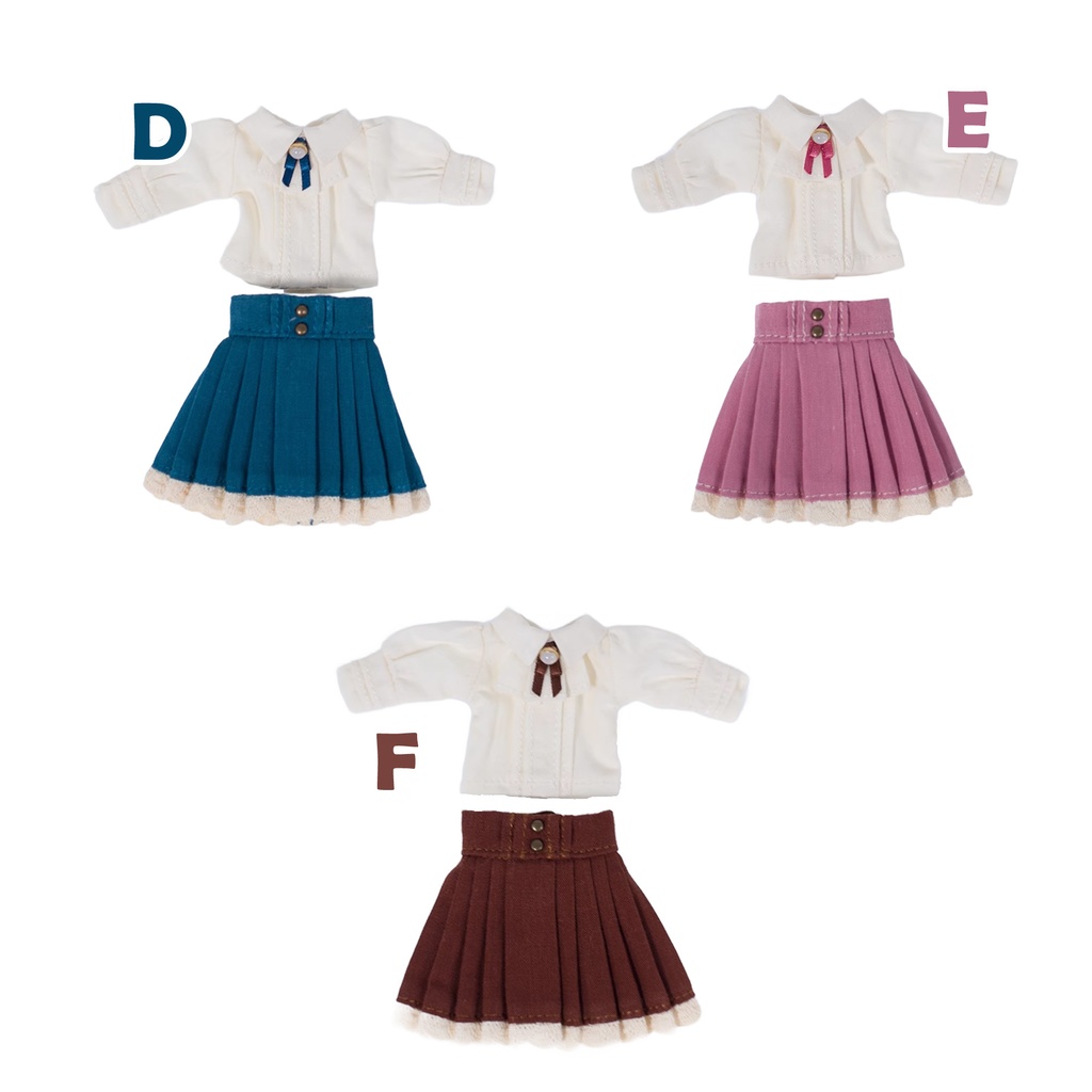 6色 学院風お洋服セット オビツ11服