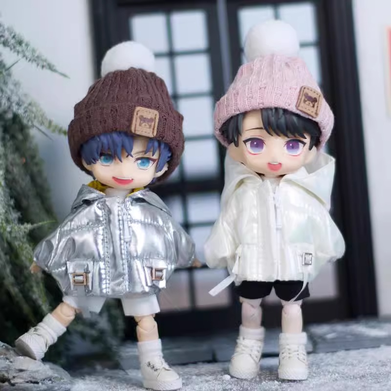 4色 ニット帽子 ポンポン付き 単品 オビツ11服