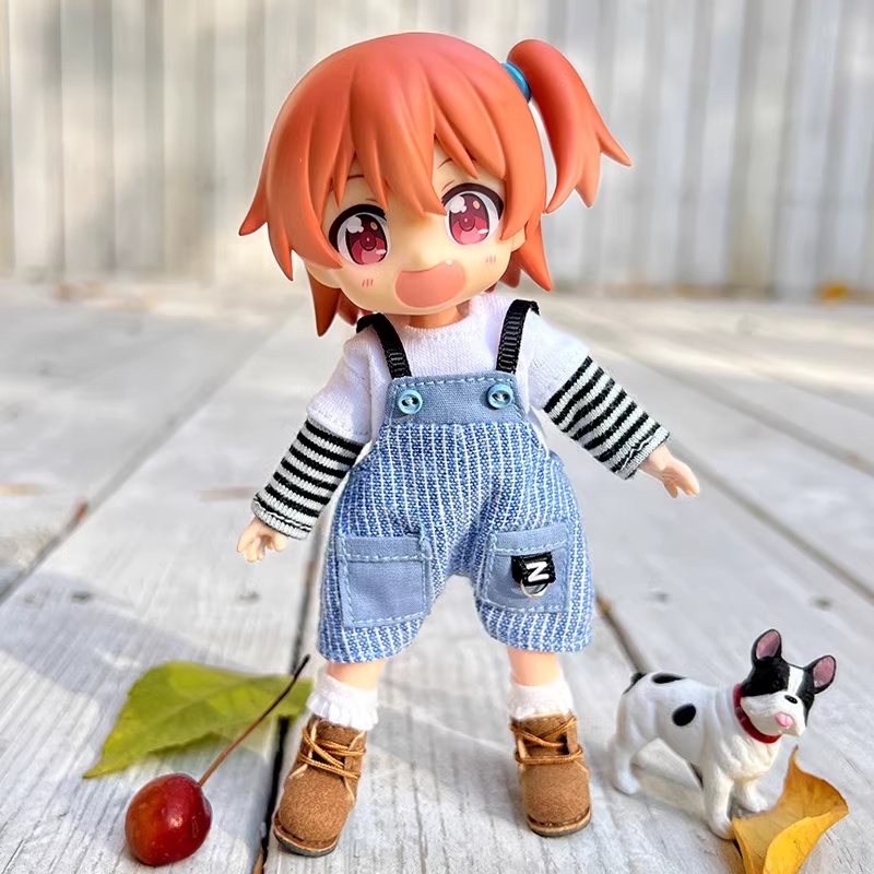 4色 ストライプサロペット 単品 オビツ11服　