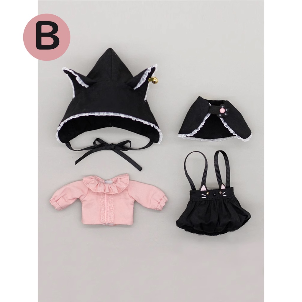 2色 ネコミミマントお洋服セット オビツ11服