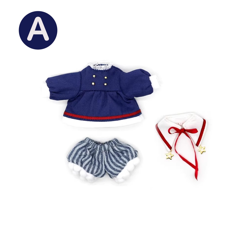 5色 可愛い学院風お洋服セット オビツ11服