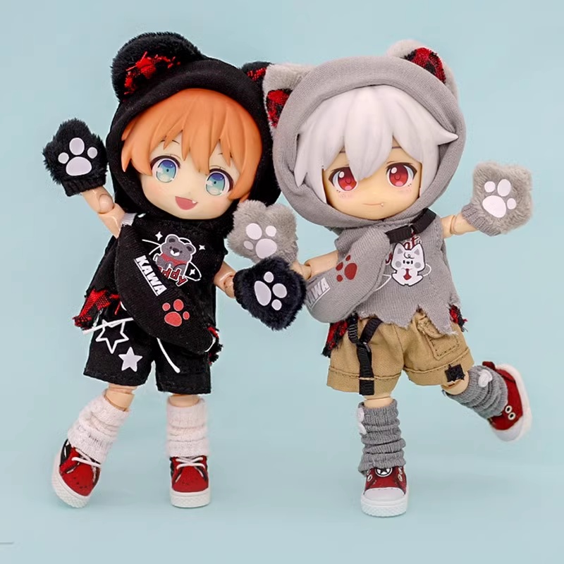 2色 クマミミカッコイイお洋服セット オビツ11服