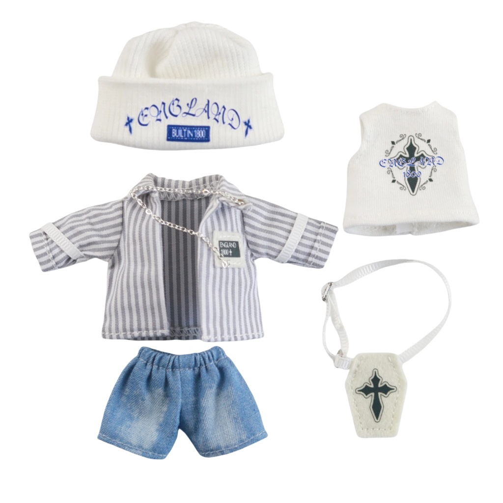 ストライプお洋服セット オビツ11服