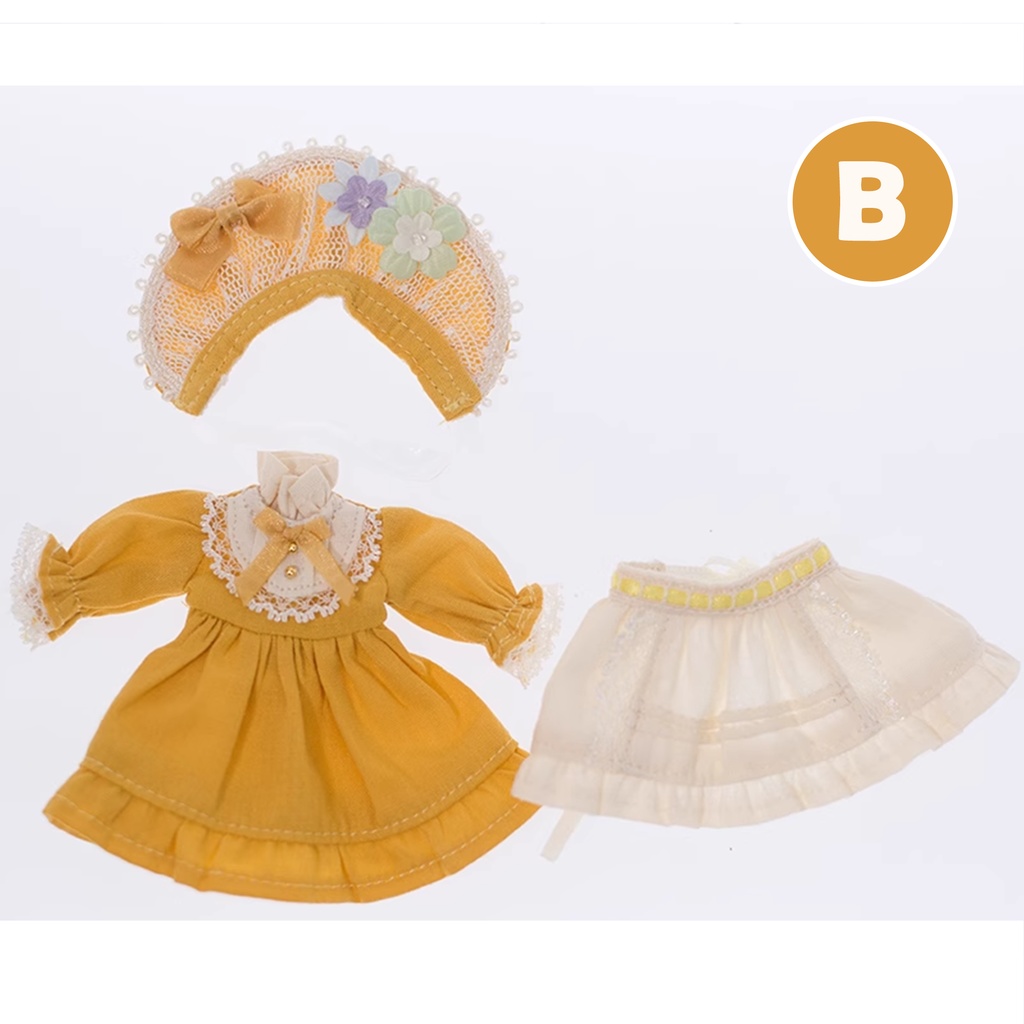 4色 クラシカルロリータワンピースお洋服セット オビツ11服