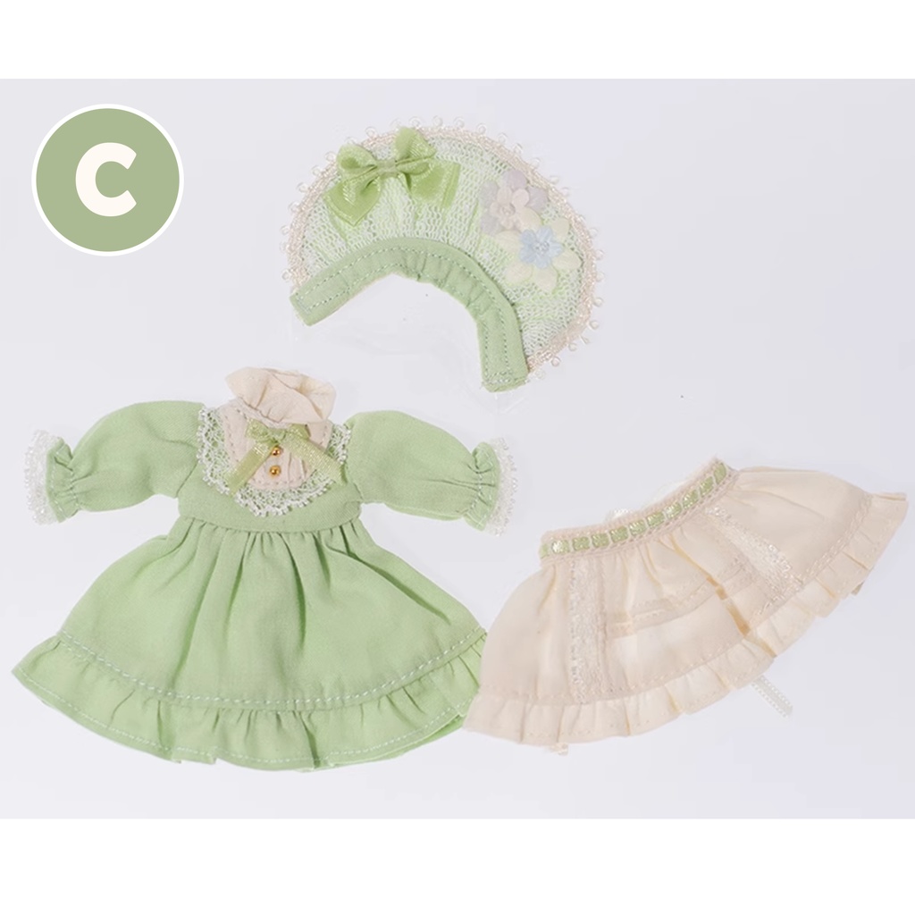 4色 クラシカルロリータワンピースお洋服セット オビツ11服