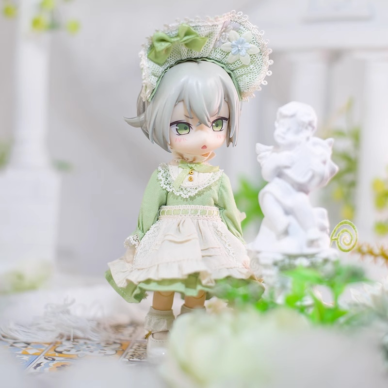 4色 クラシカルロリータワンピースお洋服セット オビツ11服