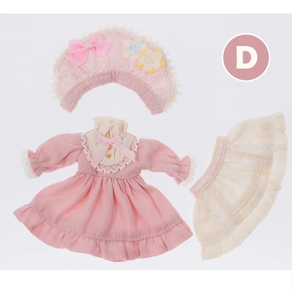 4色 クラシカルロリータワンピースお洋服セット オビツ11服