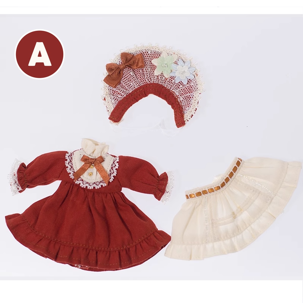 4色 クラシカルロリータワンピースお洋服セット オビツ11服