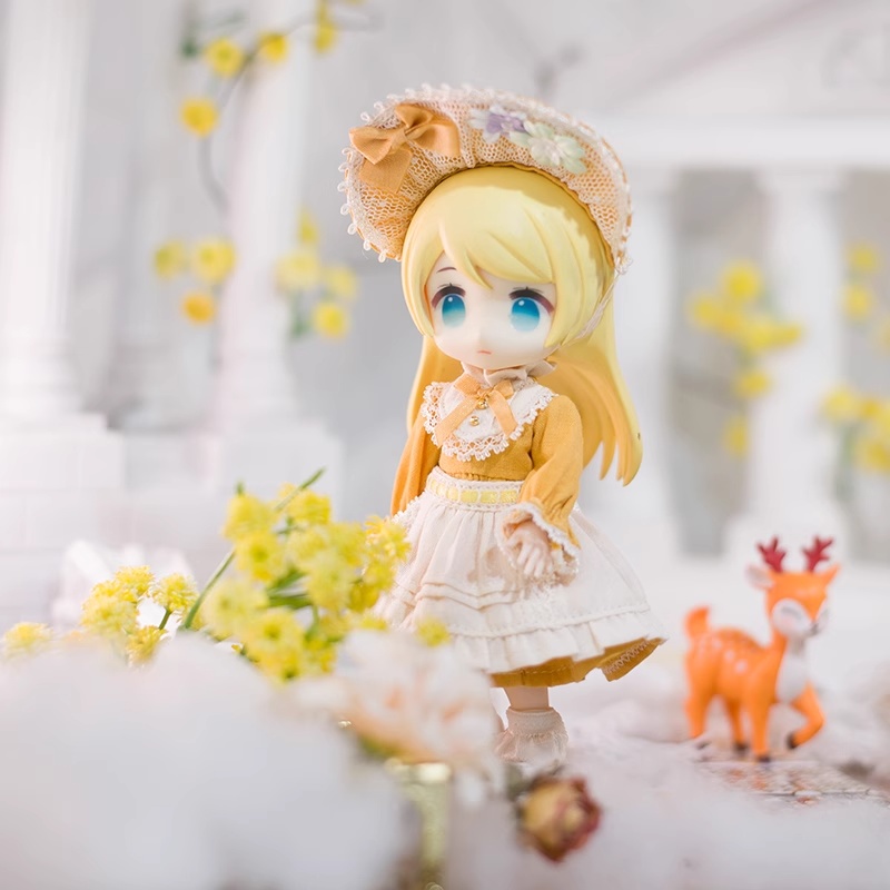 4色 クラシカルロリータワンピースお洋服セット オビツ11服