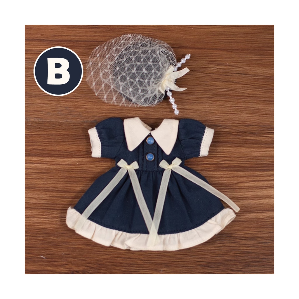 3色 西洋風ティータイムドレスお洋服セット オビツ11服