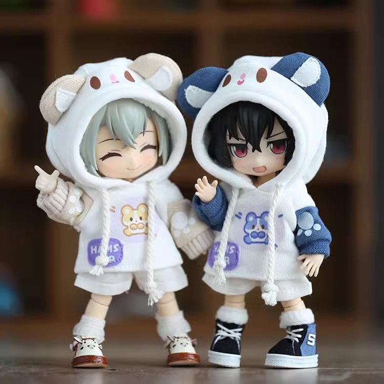 2色 ハムスター風コスチュームお洋服セット オビツ11服