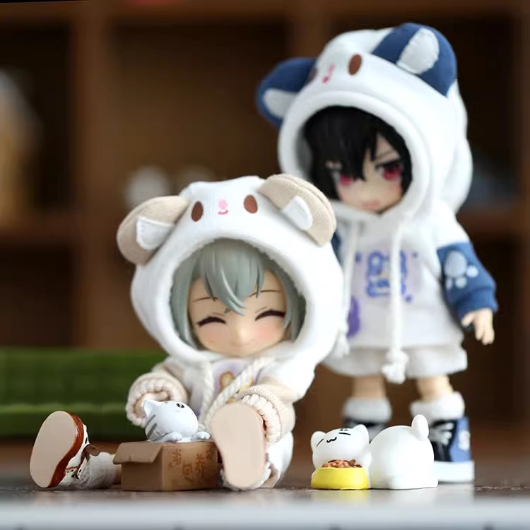 2色 ハムスター風コスチュームお洋服セット オビツ11服