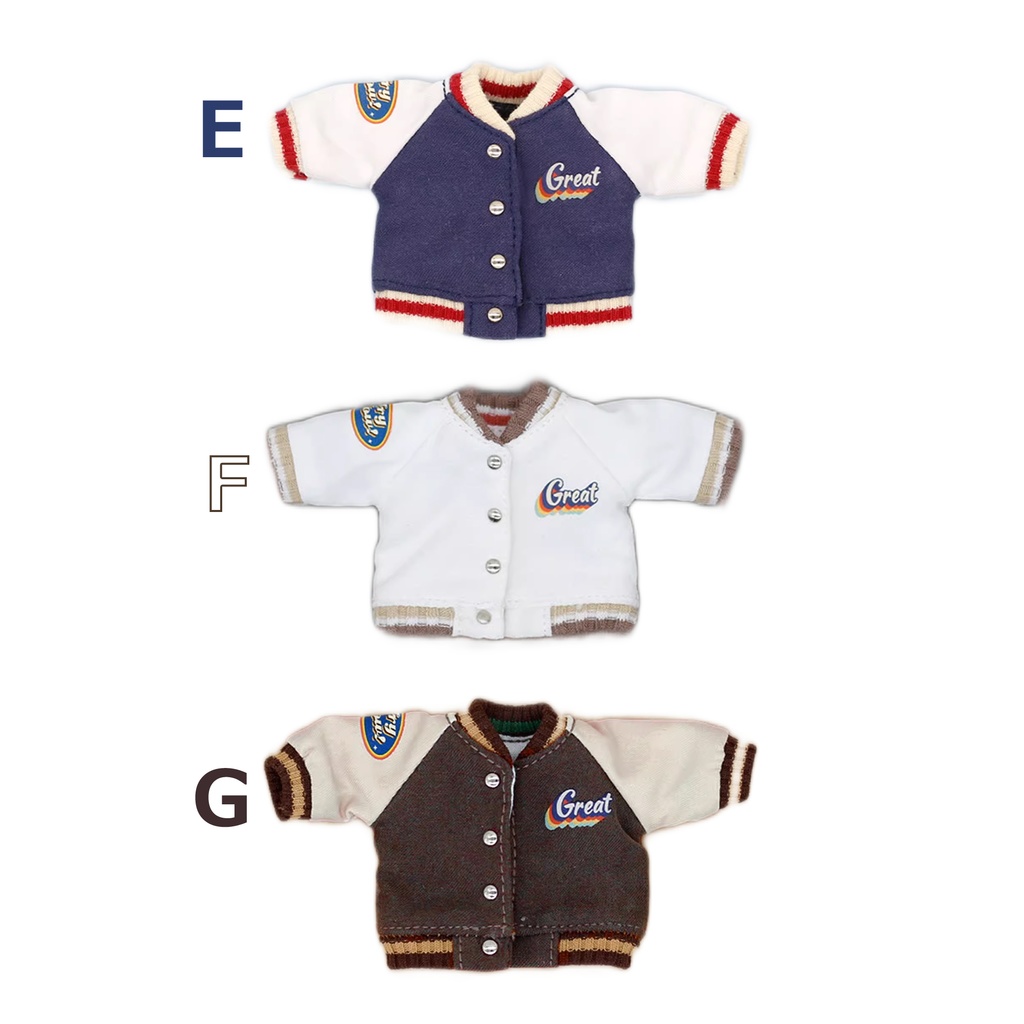 7色 レトロ ベースボール ジャケット 単品 オビツ11服