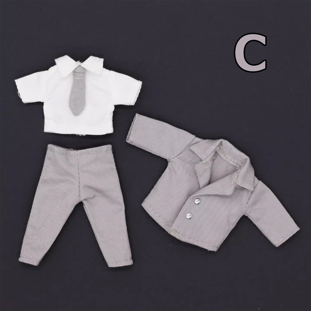 3色 グレイ系スーツ お洋服セット オビツ11服