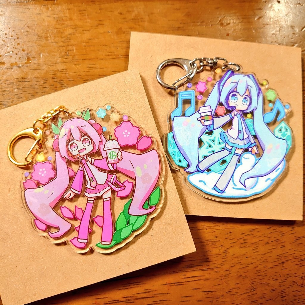 雪ミク 桜ミク アクリルキーホルダー 全2種