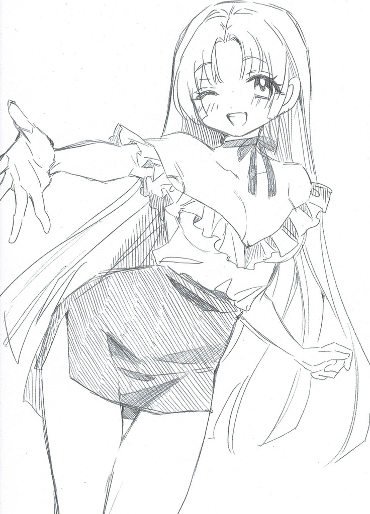 手描きイラスト オリジナル 女の子 可愛い