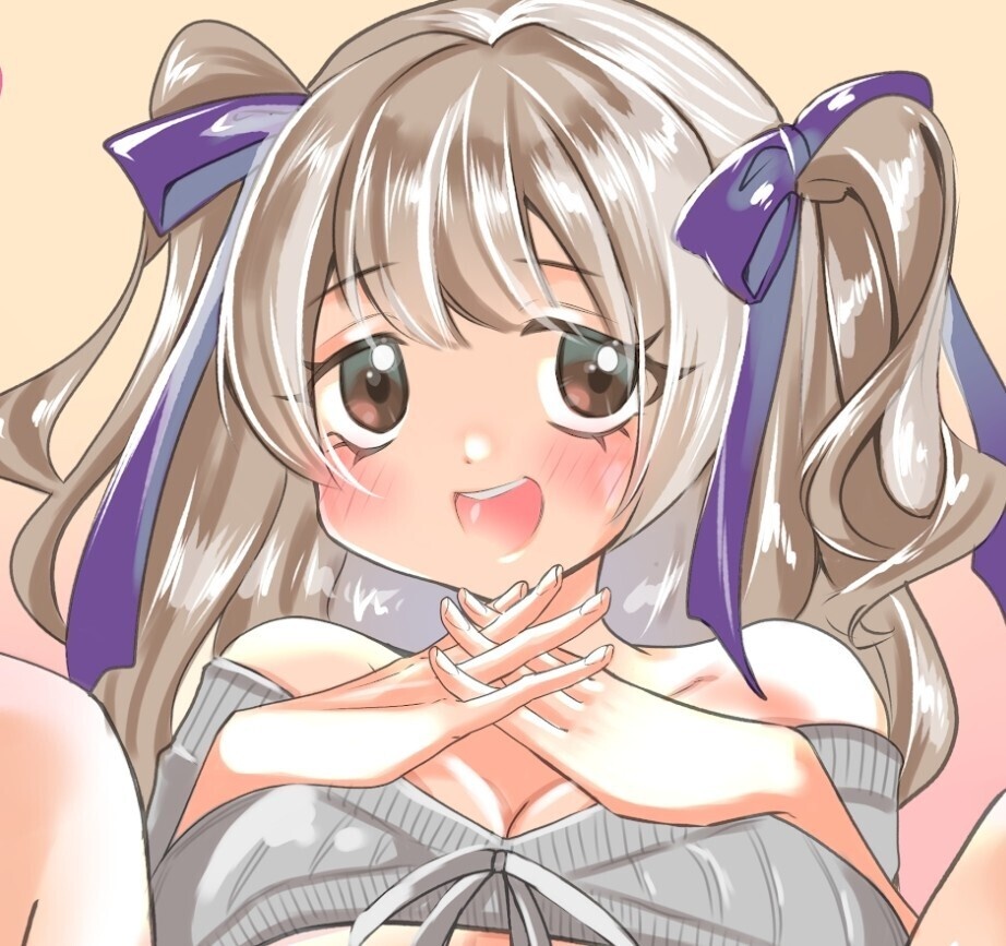 デジタルイラスト 手描きイラスト オリジナル  女の子 可愛い  ニット  男性向け