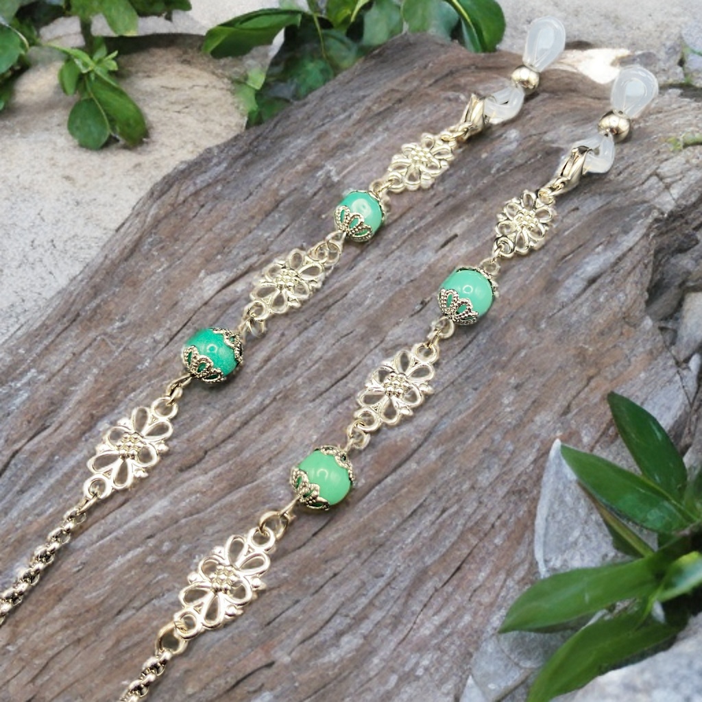 【3/20 アルトヴァリエで先行販売　後日BOOTHで通販予定】メガネチェーン　グラスコード　金属アレルギー対応　サージカルステンレス　ファンタジー　ニッケルフリー　個性的　推し活　