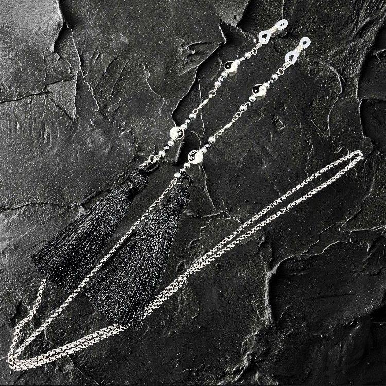 【3/20 アルトヴァリエで先行販売 後日BOOTHで通販予定】メガネチェーン グラスコード 金属アレルギー対応 サージカルステンレス ファンタジー ニッケルフリー 個性的 推し活 魔法 陰陽