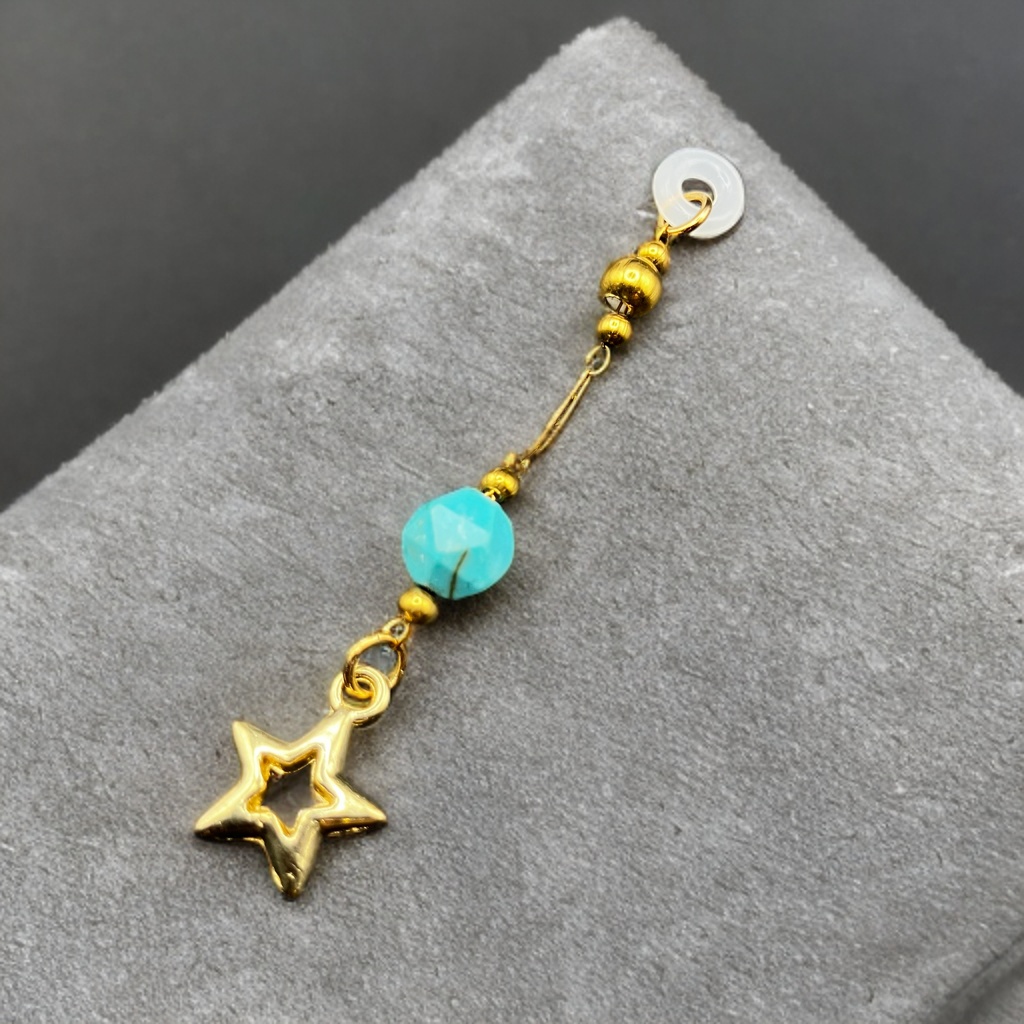 メガネチャーム メガネアクセサリー ファンタジー 個性的 推し活 ブルー かわいい 星 スター