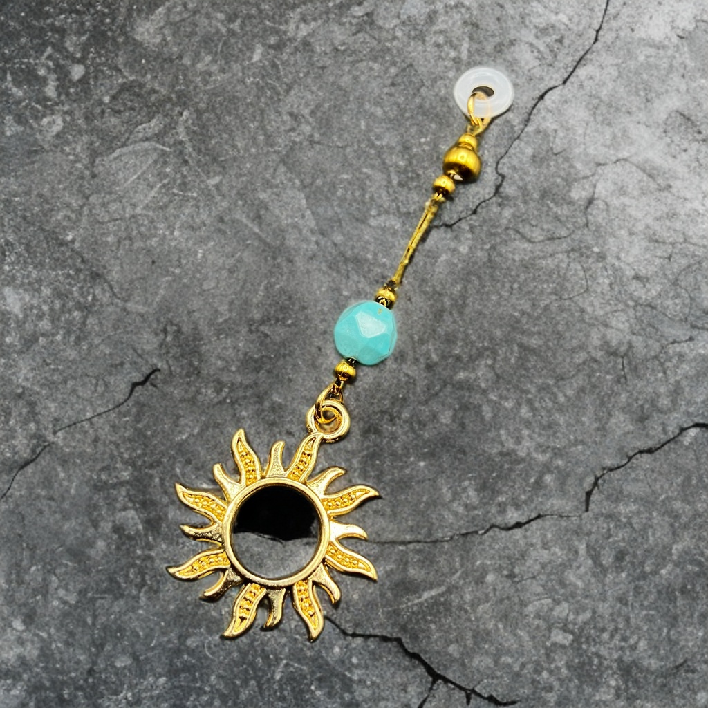 メガネチャーム　メガネアクセサリー　ファンタジー　個性的　推し活　かっこいい　かわいい　太陽　