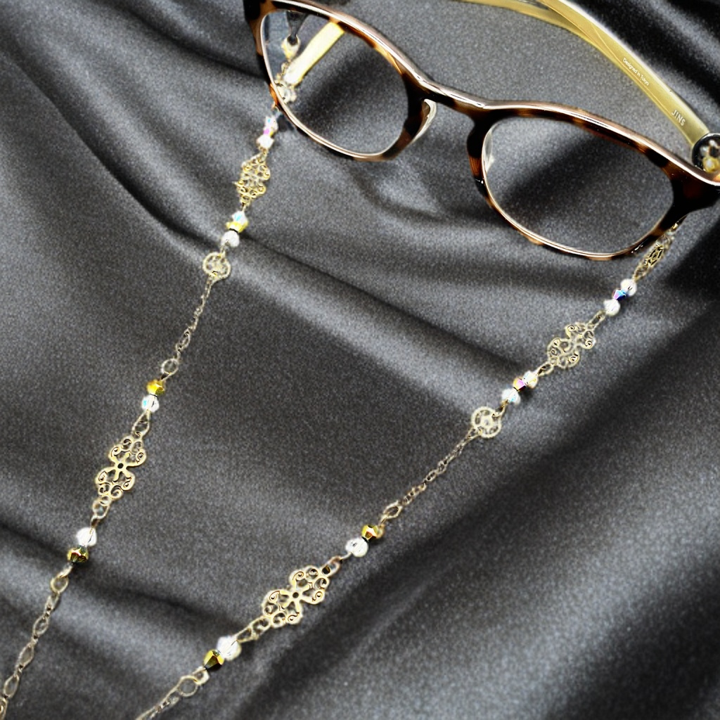 メガネチェーン グラスコード ファンタジー 個性的 推し活 ブラック かっこいい 歯車 アンティーク スチームパンク