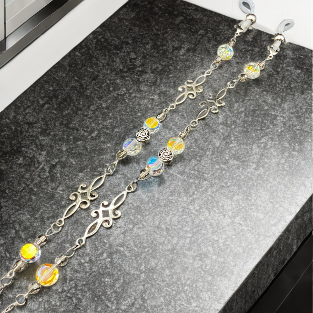 メガネチェーン　グラスコード　金属アレルギー対応　サージカルステンレス　ファンタジー　ニッケルフリー　個性的　推し活　かっこいい　かわいい　アンティーク　キラキラ　