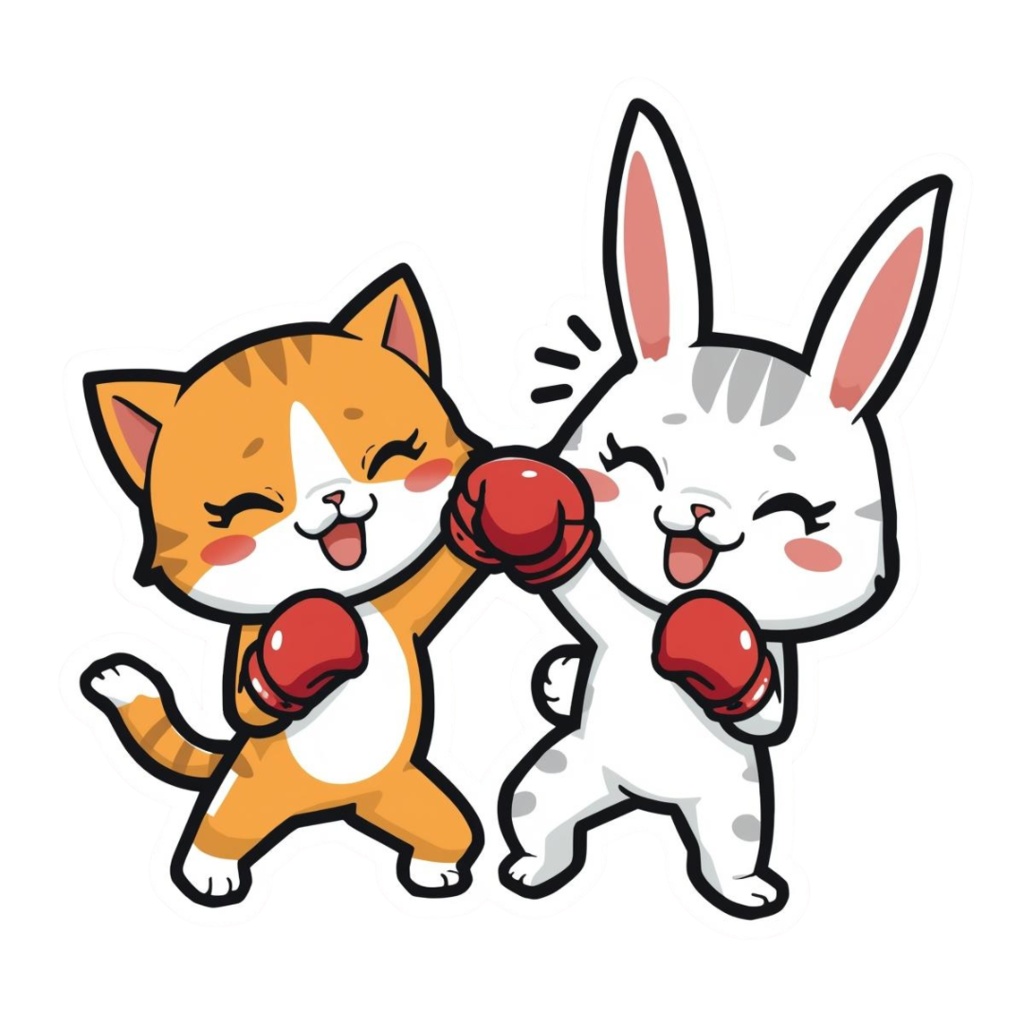 アニメ・水彩画風・グラフィック・etc♡ キックボクシング クリップアートセット(14種類)