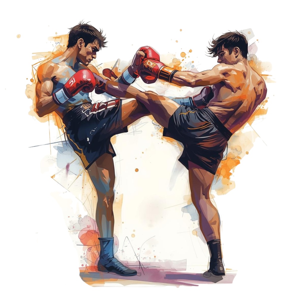 アニメ・水彩画風・グラフィック・etc♡ キックボクシング クリップアートセット(14種類)