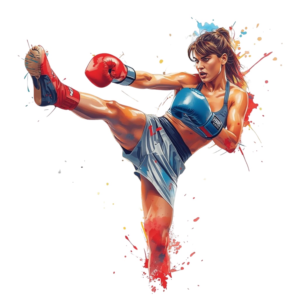 アニメ・水彩画風・グラフィック・etc♡ キックボクシング クリップアートセット(14種類)