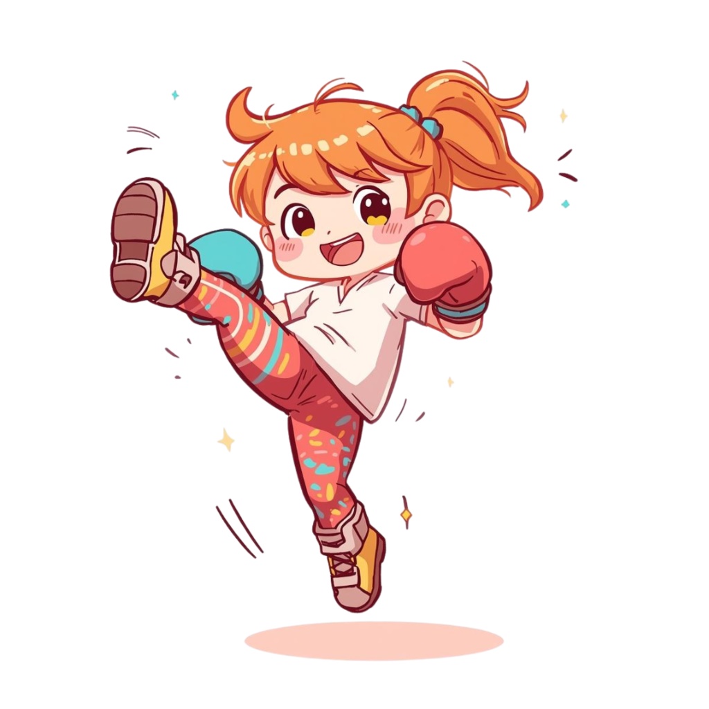 アニメ・水彩画風・グラフィック・etc♡ キックボクシング クリップアートセット(14種類)