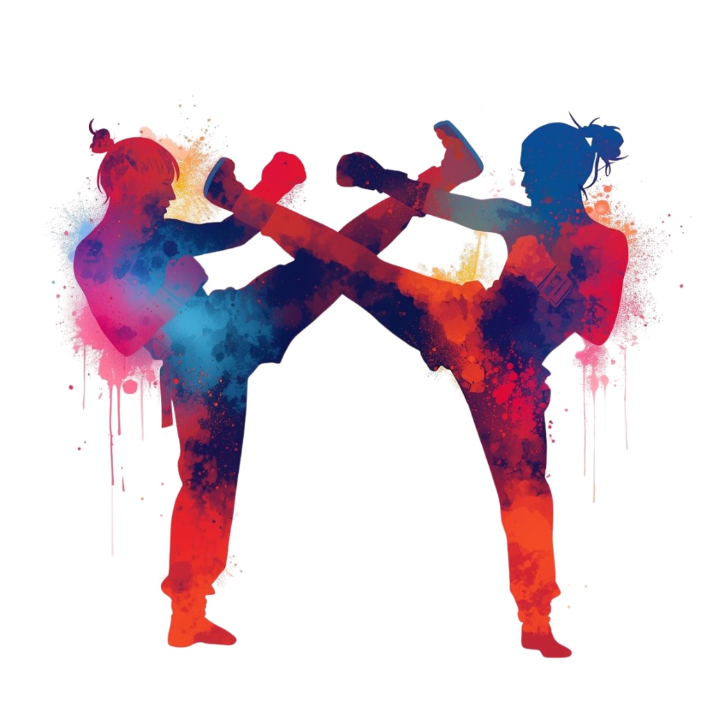 アニメ・水彩画風・グラフィック・etc♡ キックボクシング クリップアートセット(14種類)