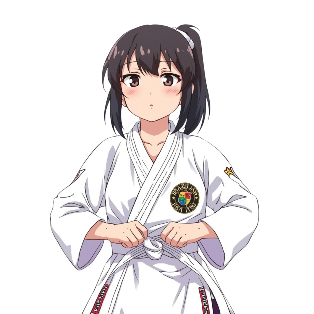 アニメ風ゆるふわ・ブラジリアン柔術ガールズ クリップアートセット(10種類)