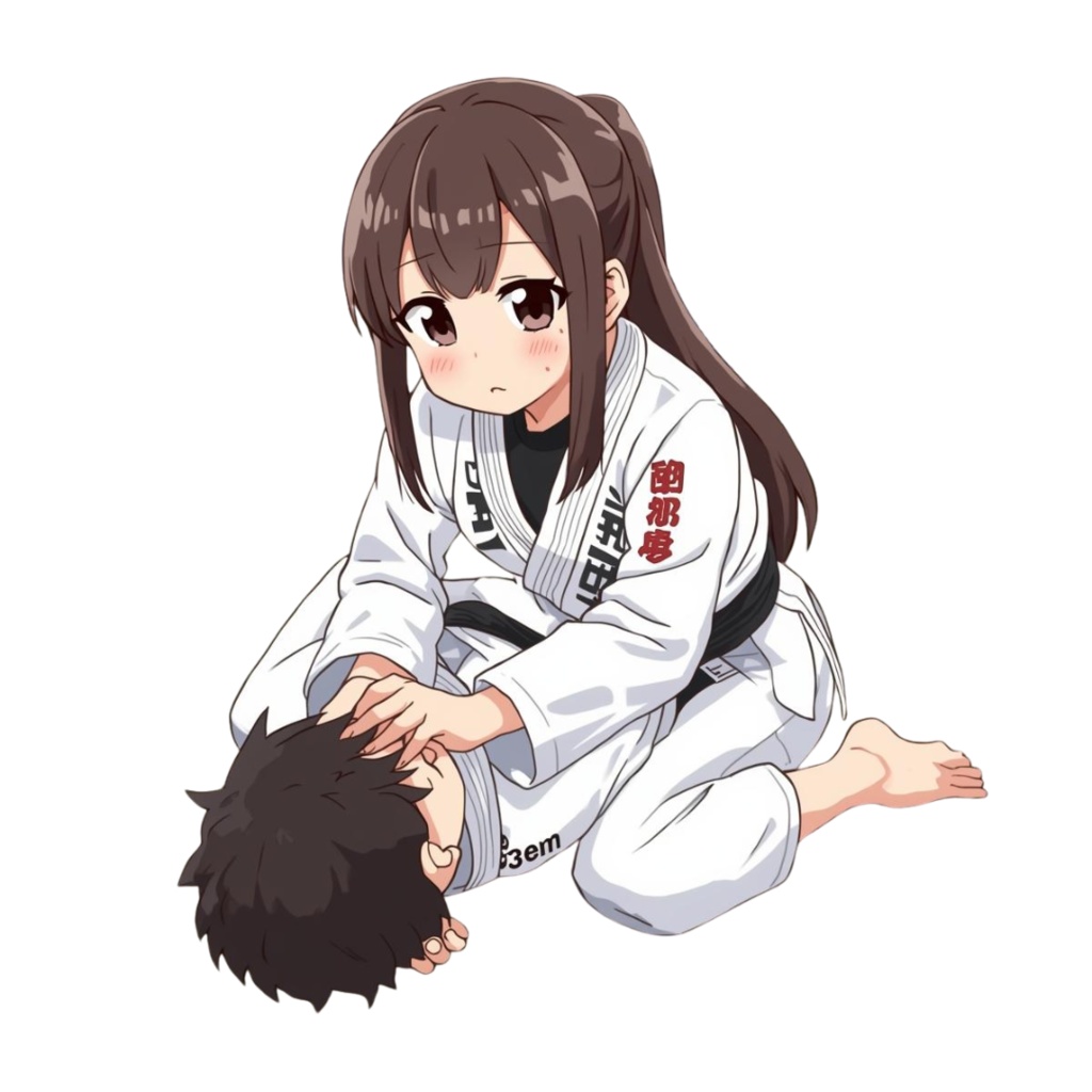 アニメ風ゆるふわ・ブラジリアン柔術ガールズ クリップアートセット(10種類)