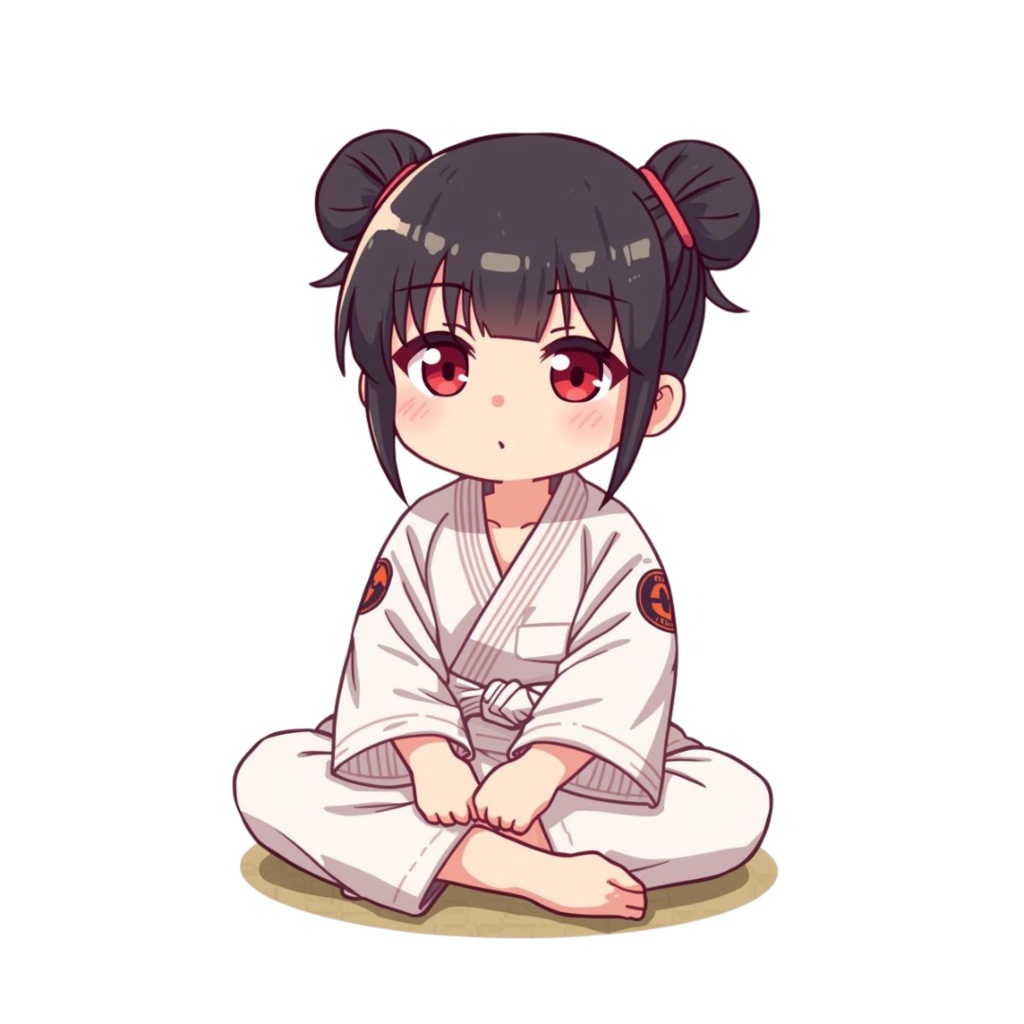 アニメ風ゆるふわ・ブラジリアン柔術ガールズ クリップアートセット(10種類)