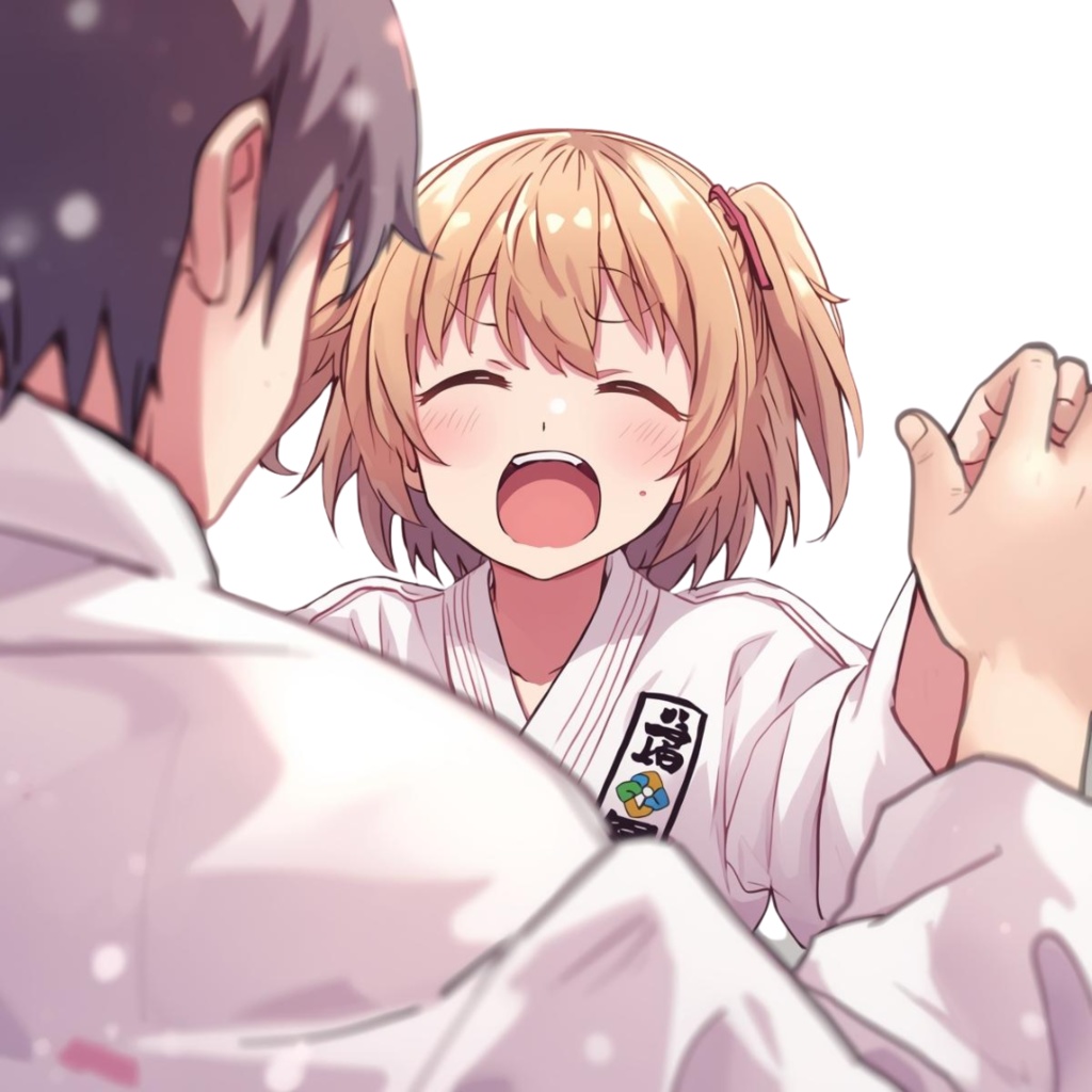 アニメ風ゆるふわ・ブラジリアン柔術ガールズ クリップアートセット(10種類)