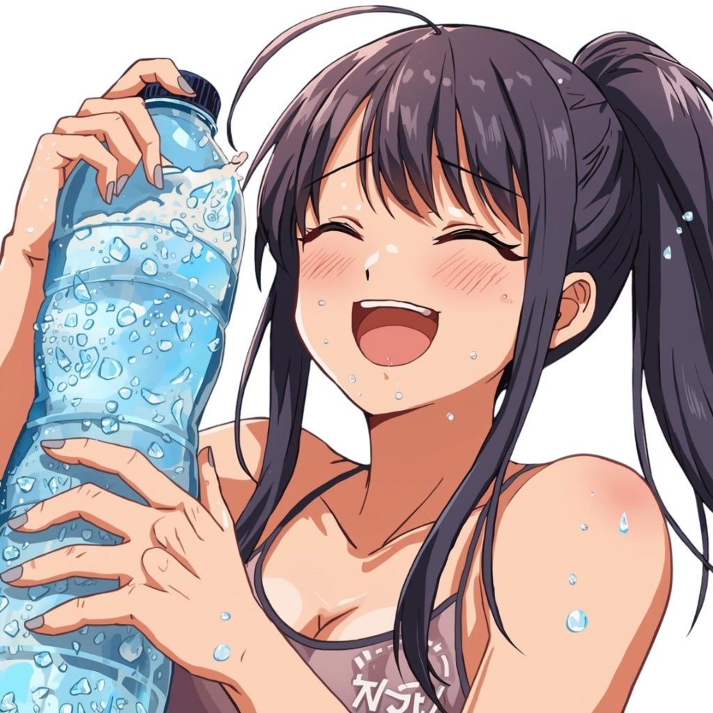 ゆるふわ系アニメ風 フィットネス女子クリップアート素材(10種類セット)