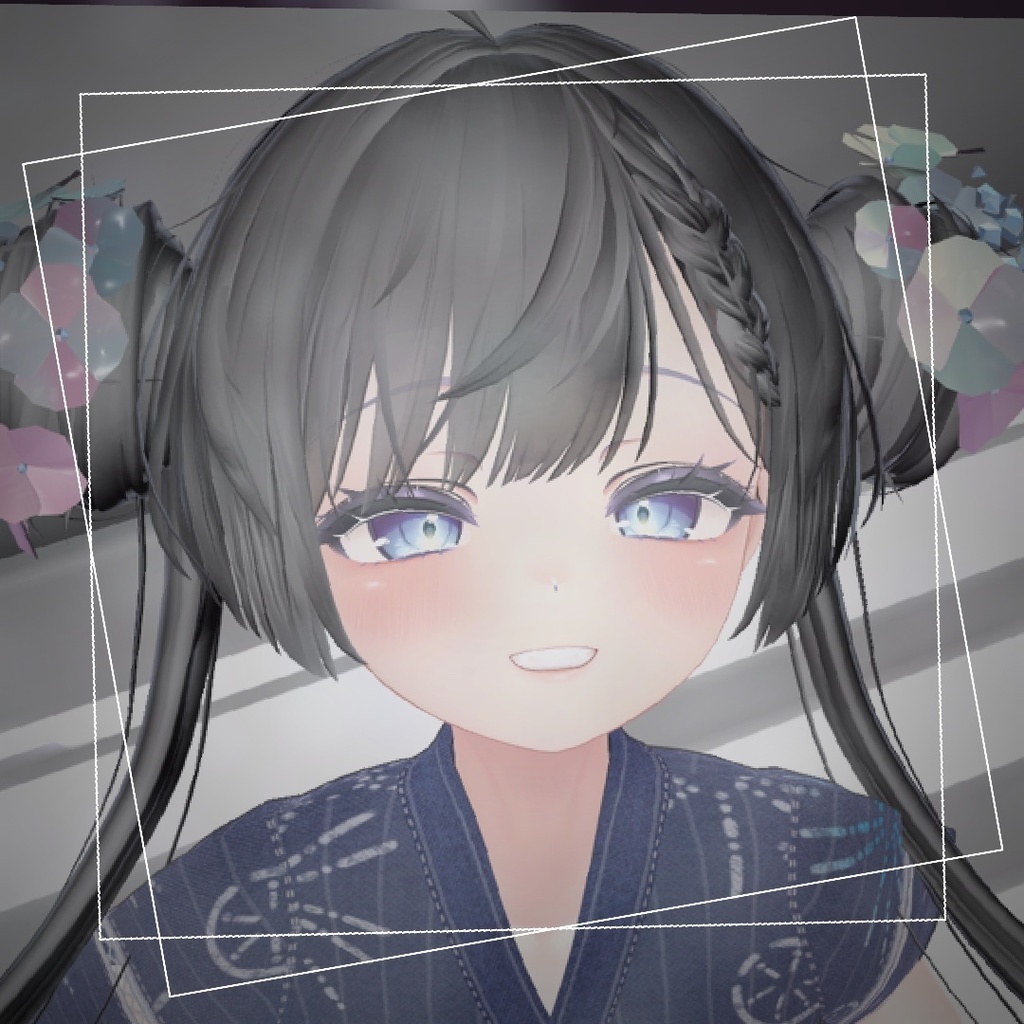 戴く花束‐紫陽花【VRChat向けアクセサリー】