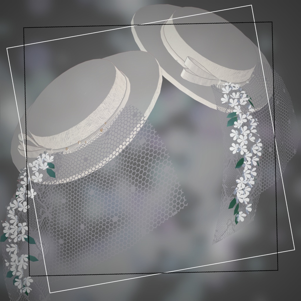 【無料あり】戴く花束-雪柳【VRChat用アクセサリー】